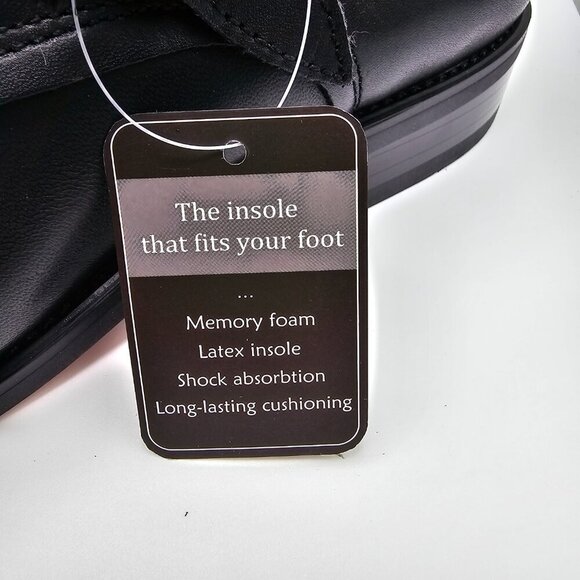 NWOB Men's La Milano Black Leather Plain Toe Double Monk Strap Shoes‎ Size 11 - Picture 11 of 11